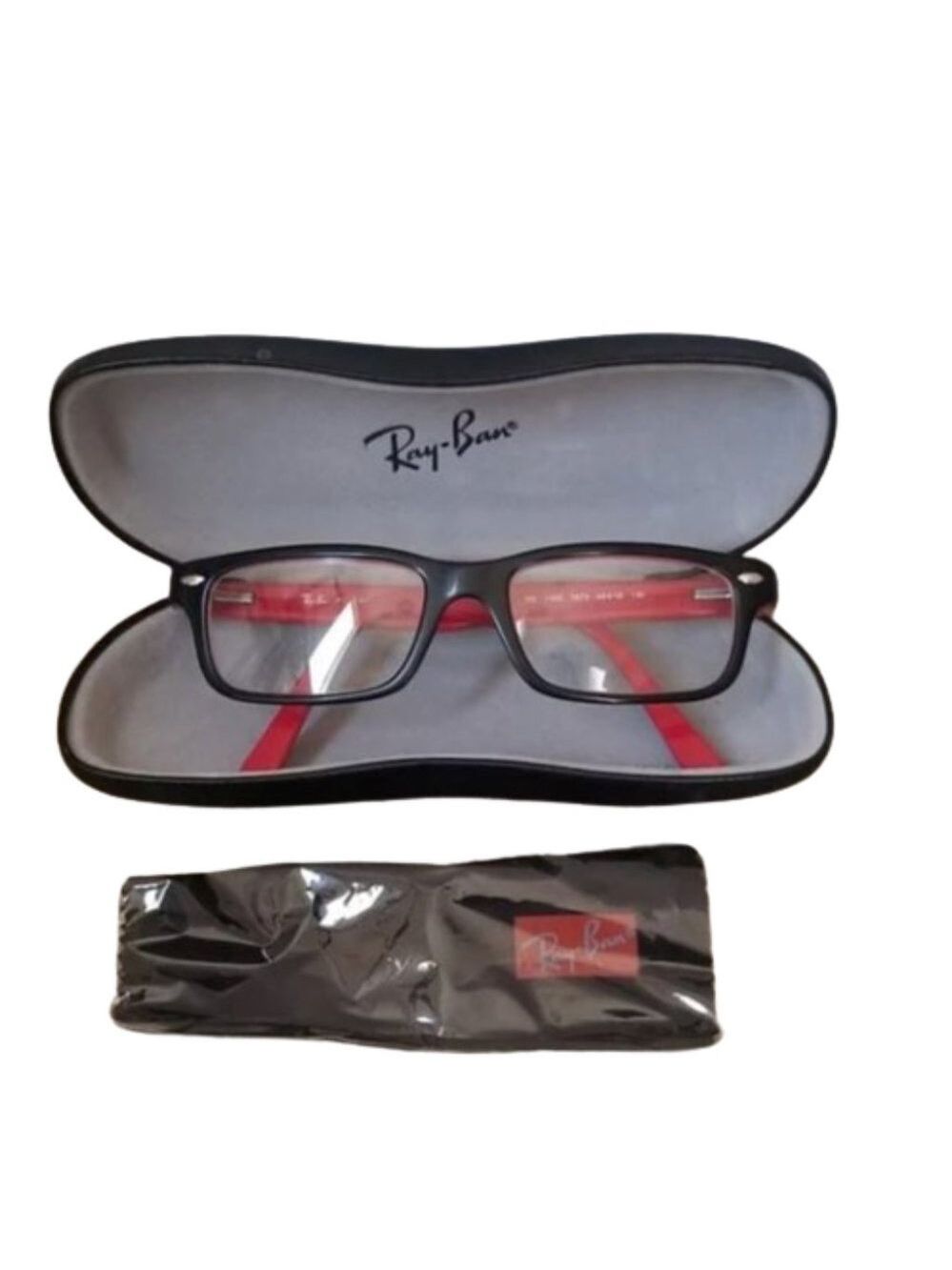Ray-ban Junior Red and Black‎ Eyeglass Frames for Kids. Selling as frames…